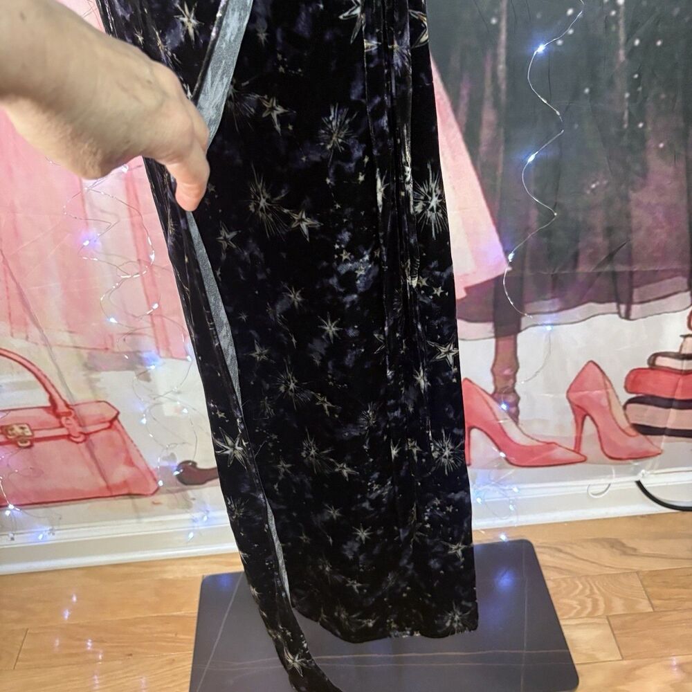 JOHNNY WAS STARDUST VELVET KIMONO MULTI-COLOR WRAP DRESS SIZE M-$398 - Picture 7 of 16